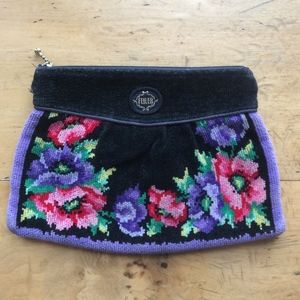 Vintage Feiler Chennile Clutch with Zipper